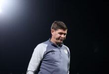 Steven Gerrard coach of Al Ettifaq looks on